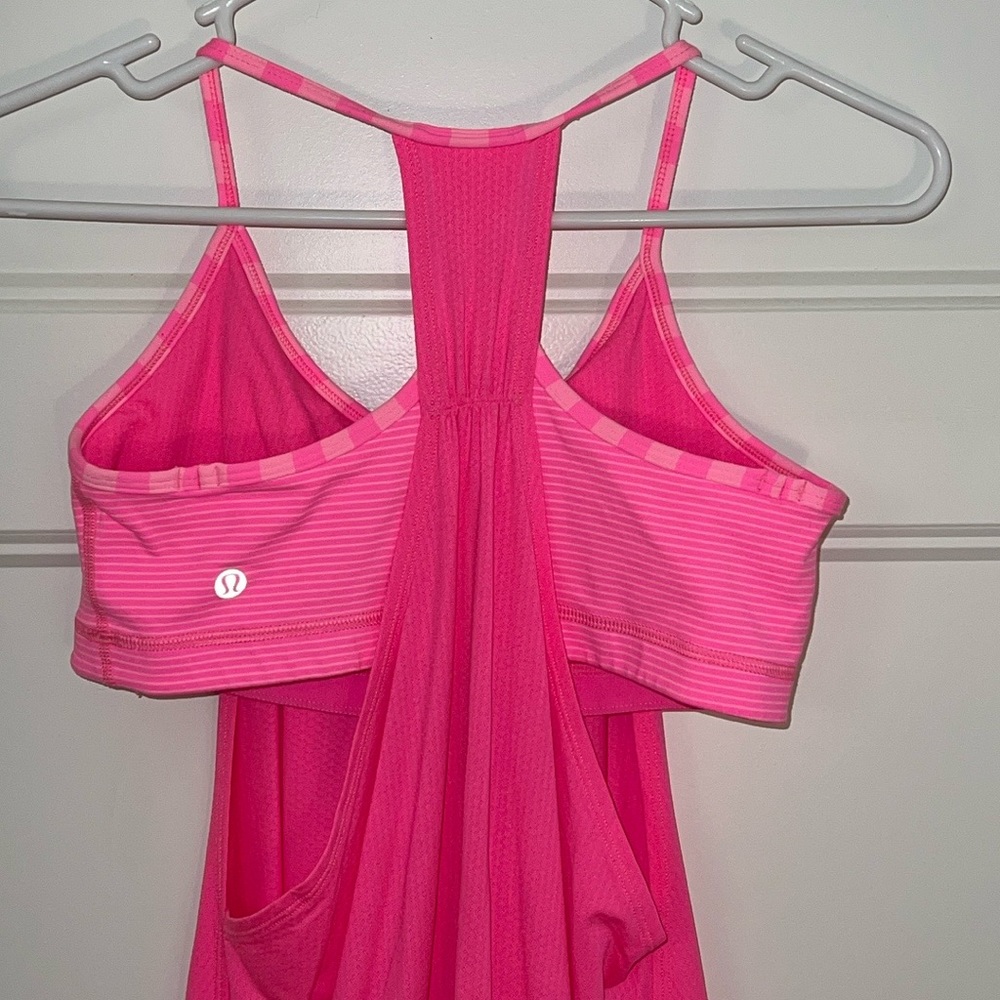 Lululemon No Limits Tank Pink stripe Size 8 P12 - Picture 3 of 7